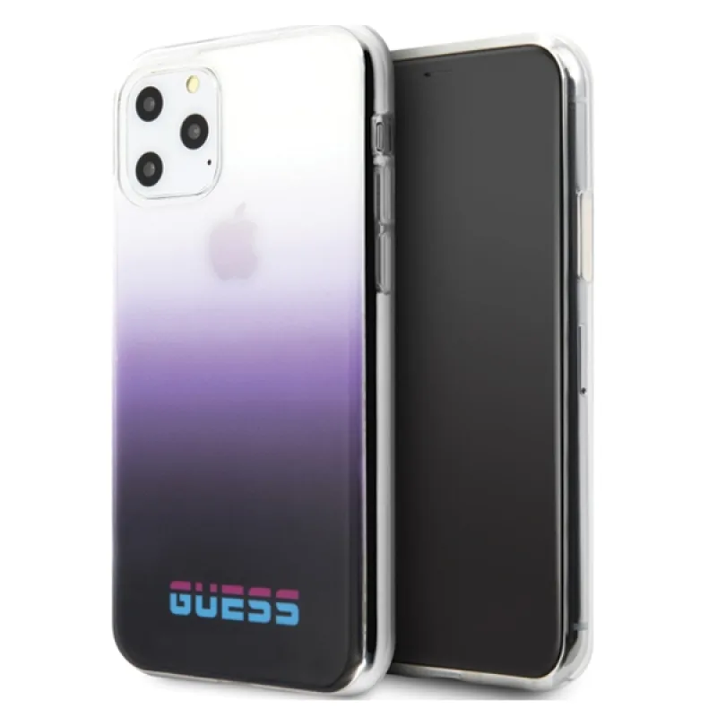 Pevné puzdro Guess GUHCN65DGCPI iPhone 11 Pro Max fialové/gradientovo fialové, California