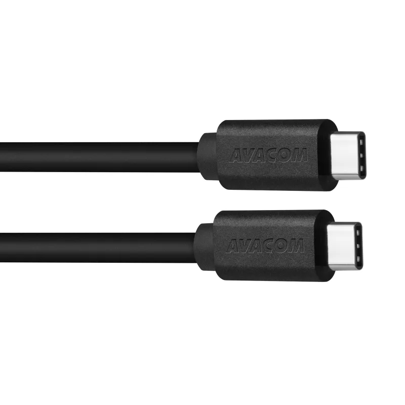 AVACOM dátový a nabíjací kábel USB Type-C - USB Type-C, 40cm, čierna DCUS…