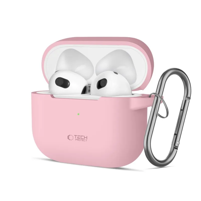 Silikónové háčikové puzdro Tech-Protect pre Apple AirPods 3 – ružové