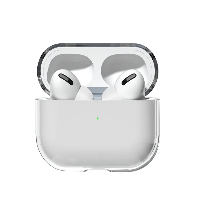 Puzdro pre AirPods 2 / AirPods 1 pevný, pevný, priehľadný kryt na slúchadlá (puzdro A)