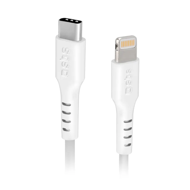 SBS TECABLELIGTC2W USB-C - Lightning kábel 2 m - Biely