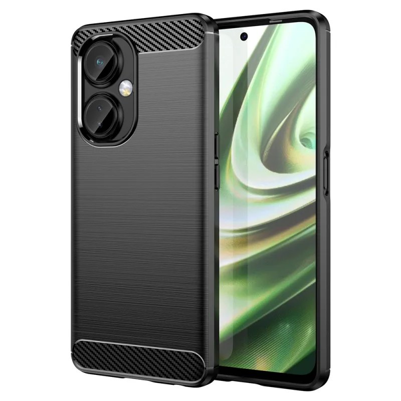 Puzdro Carbon Case pre OnePlus Nord CE 3 flexibilný silikónový karbónový kryt čierny