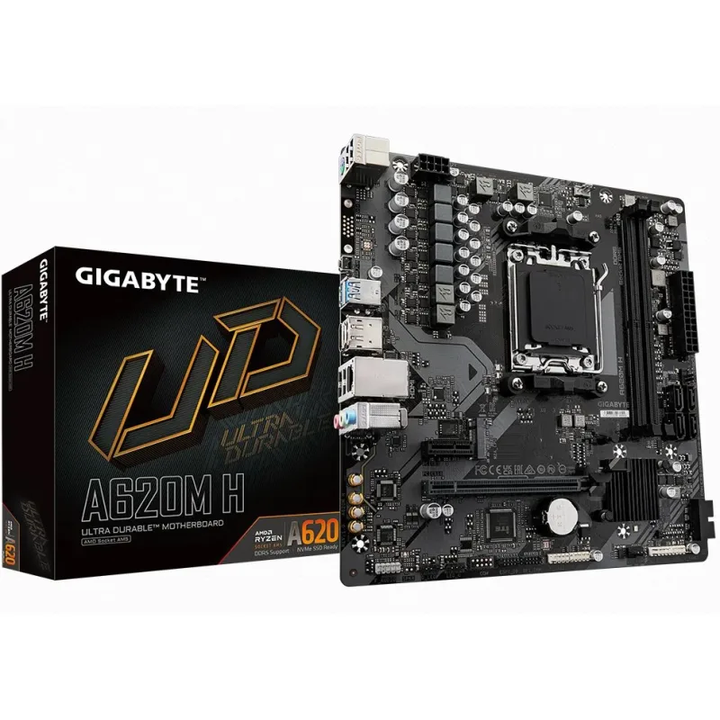 Gigabyte A620M H, AMD A620, AM5, 2xDDR5, mATX