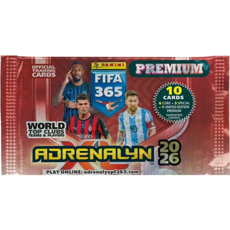 PANINI FIFA 365 2025/2026 ADRENALYN karty PREMIUM PACKET