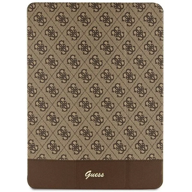 Guess 4G Stripe Allover puzdro pre iPad Pro 12,9" - hnedé