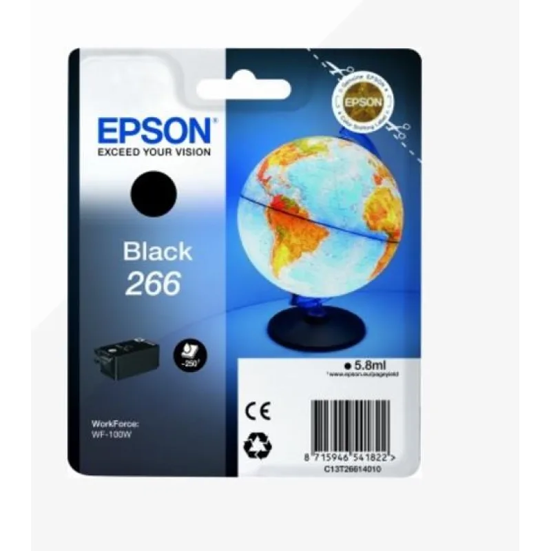 EPSON atrament čierny Singlepack "Globus" Black 266 atramentová kazeta 5,…