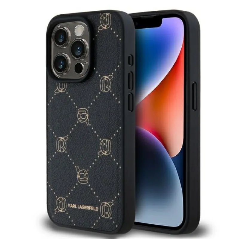 Puzdro Karl Lagerfeld Magsafe Karl Head iPhone 15 Pro – čierne