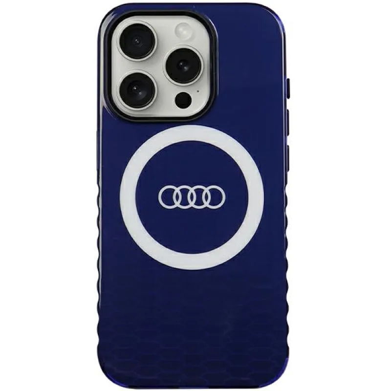 Puzdro Audi IML Big Logo MagSafe pre iPhone 15 Pro - modré