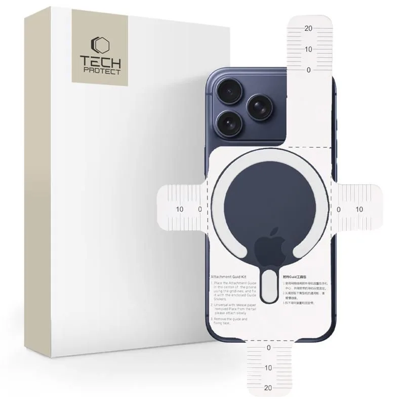 Magnetický krúžok MagSafe Tech-Protect MMP-200 na telefón – biely