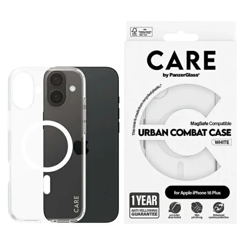 CARE by PanzerGlass Flagship Case iPhone 16 Plus 6,7" bielo/biele MagSafe 1339