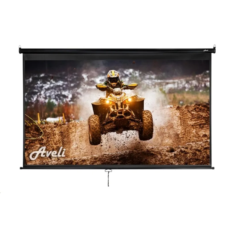 Nástenné projekčné plátno AVELI, 221x125cm (16:9) 100", čierny tubus XRT…