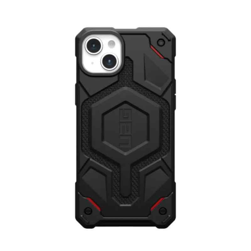 Puzdro UAG Monarch pre iPhone 15 Plus - čierny kevlar