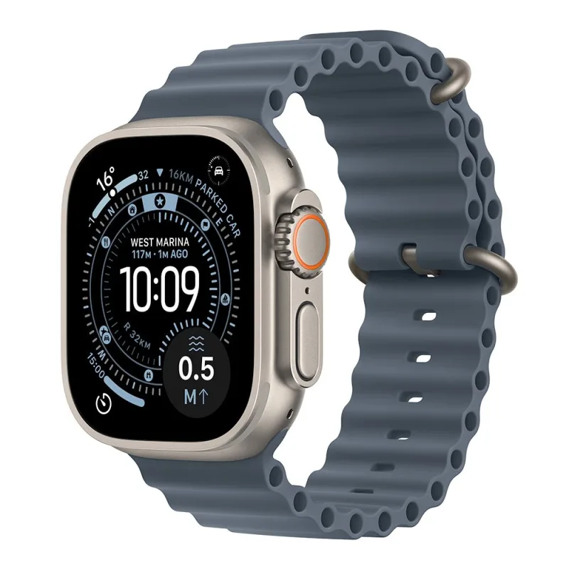 Apple Watch Ultra 3 GPS + Cellular 49mm Prírodný titán s oceľovo modrým…
