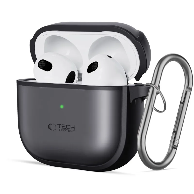 Puzdro Tech-Protect Slim Hook Case pre AirPods 4 - čierne