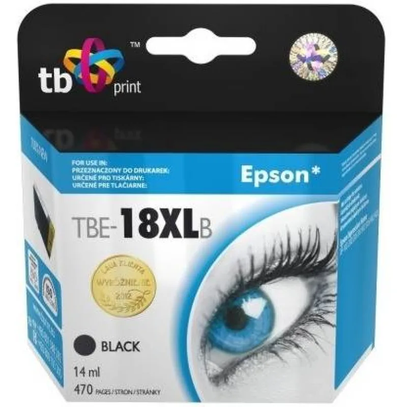Ink. kazeta TB kompat. s Epson T1811 Bk 100% New TBE-18XLB