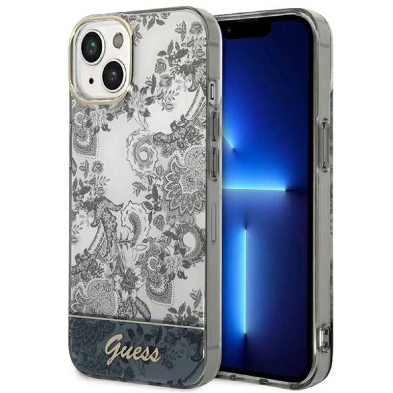 Guess GUHCP14MHGPLHG iPhone 14 Plus 6,7 "sivé / sivé pevné puzdro Porcelain Collection