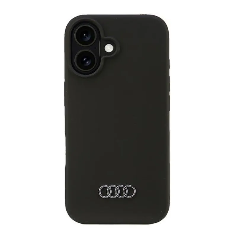 Audi silikónové puzdro iPhone 16 6,1" čierne/čierne pevné puzdro AU-LSRIP16-Q3/D1-BK