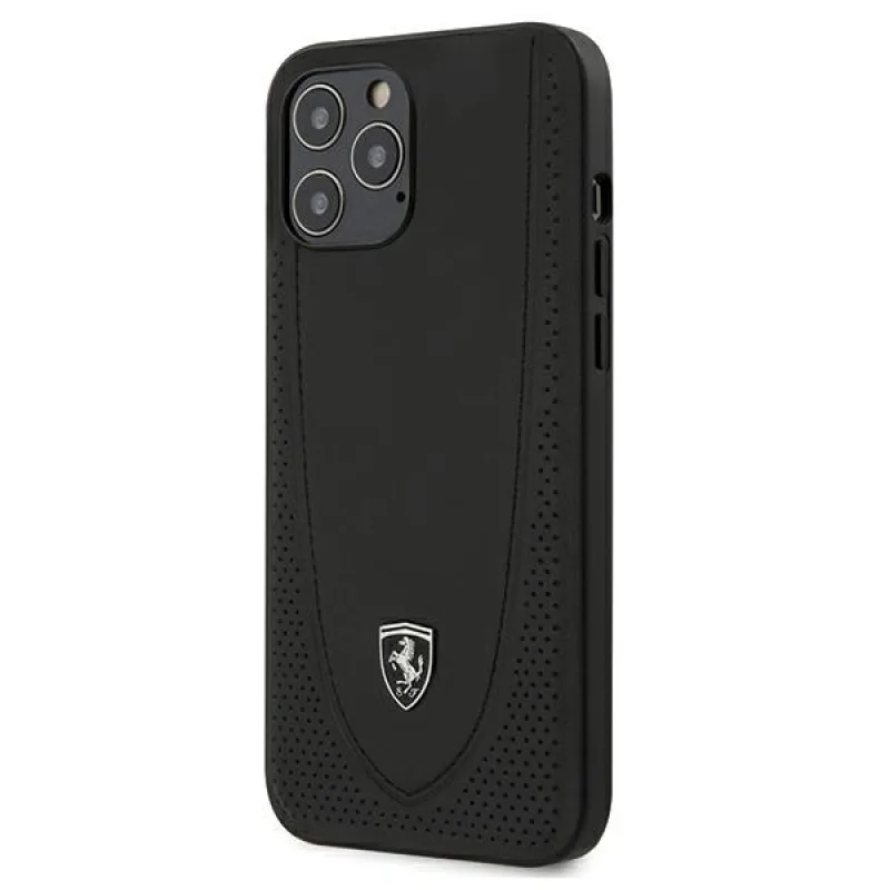Ferrari FEOGOHCP12LBK iPhone 12 Pro Max 6,7" čierne/čierne pevné puzdro Off Track perforované