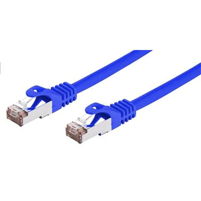 Kábel C-TECH patchcord Cat6, FTP, modrý, 1m CB-PP6F-1B