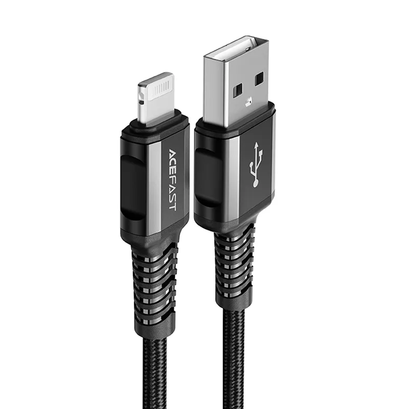 Acefast kábel MFI USB - Lightning 1,2 m, 2,4 A čierny (C1-02 čierny)