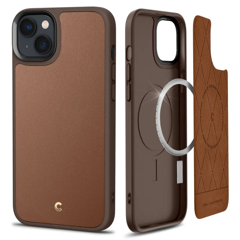 Puzdro Spigen Cyrill Kajuk Mag Case s MagSafe pre iPhone 14 Plus – hnedé