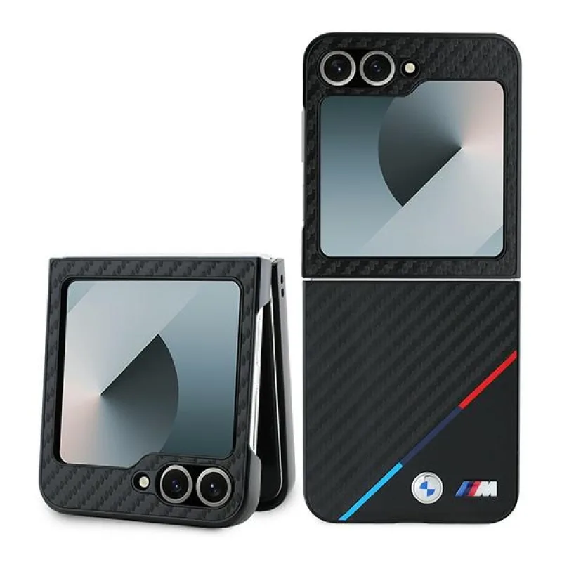 BMW Carbon Tricolor Case pre Samsung Galaxy Z Flip 6 - Black