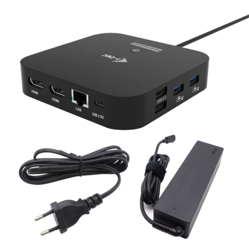 i-tec USB-C Dual HDMI Docking Station with Power Delivery 100W +…