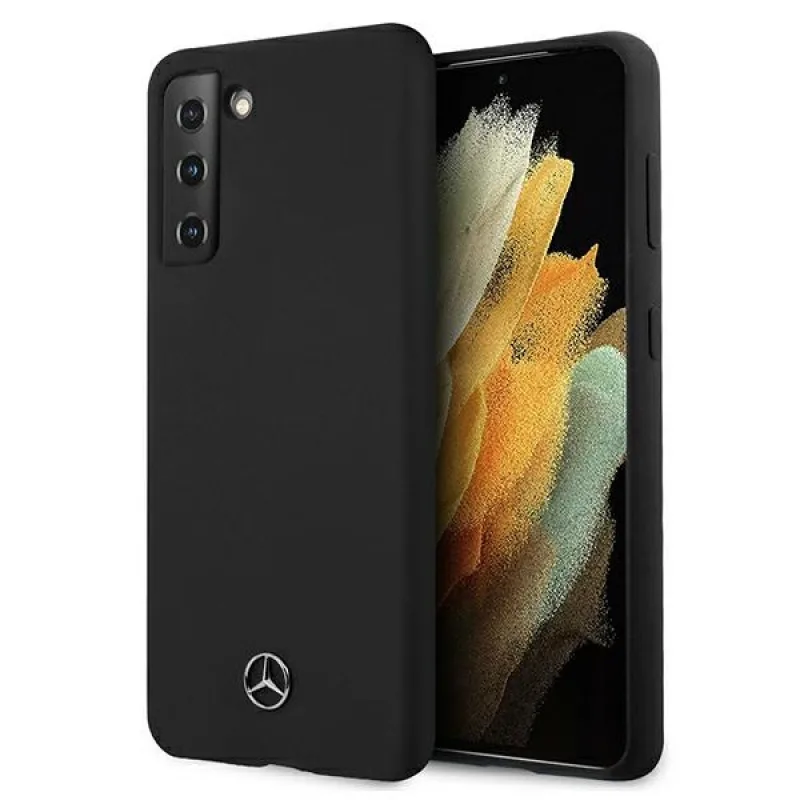 Mercedes Silicone Line Case pre Samsung Galaxy S21 - Black