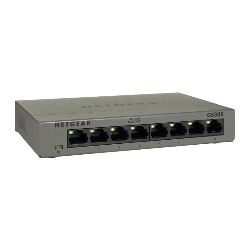 NETGEAR 8PT GE UNMANAGED SW METAL LP, GS308 GS308-300PES