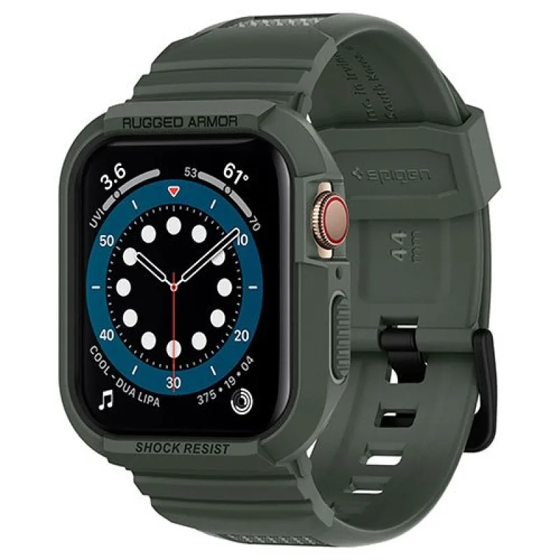 Spigen kryt Rugged Armor Pro pre Apple Watch 4/5/6/7/8/SE 44/45mm - Military Green