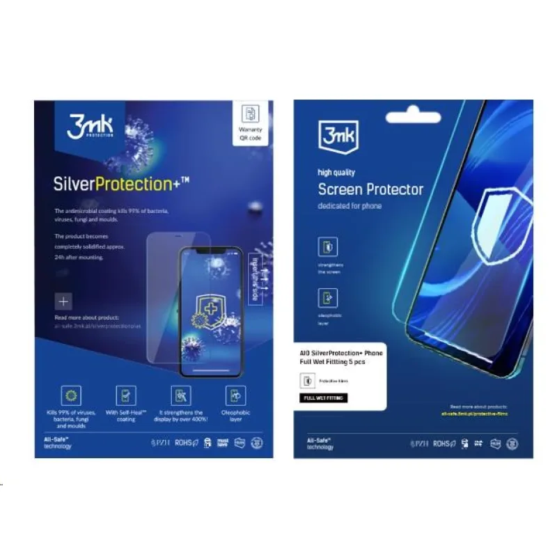 3mk All-Safe - AIO fólie SilverProtection+ Full Wet Fitting Phone, 5ks…