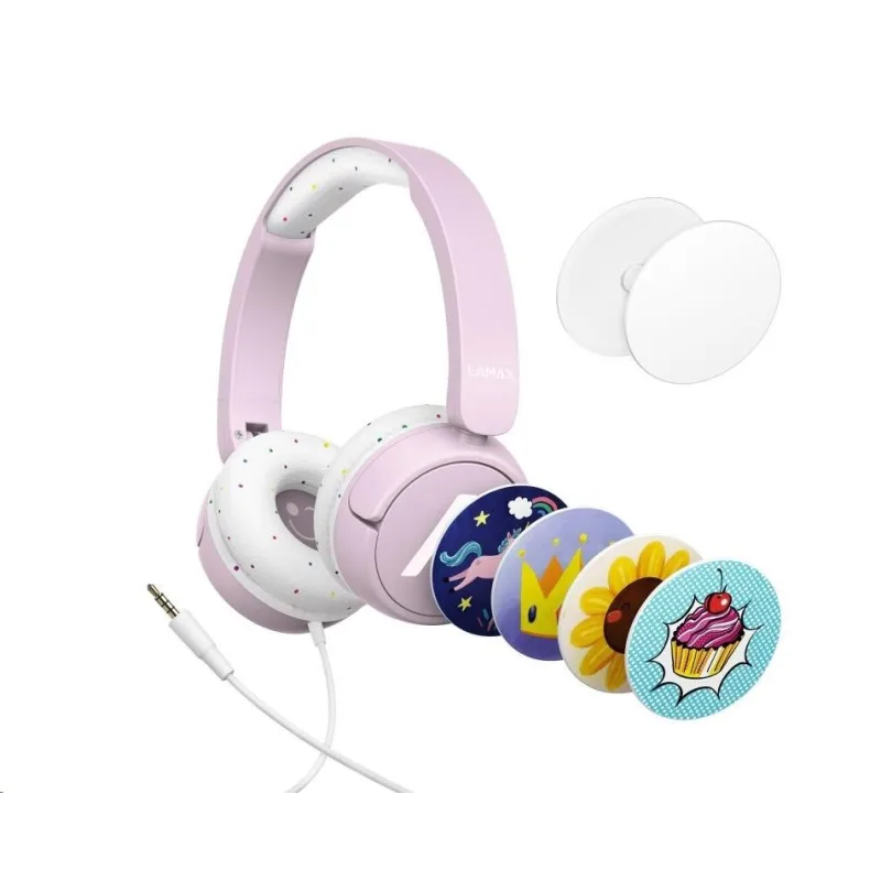 LAMAX SoundKid1 - náhlavní sluchátka - růžová LXOHMSOKI01PA