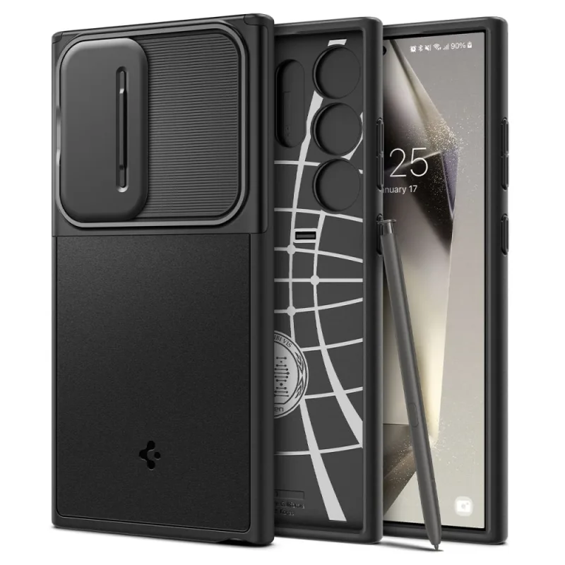 Puzdro Spigen Optik Armor pre Samsung Galaxy S24 Ultra – čierne