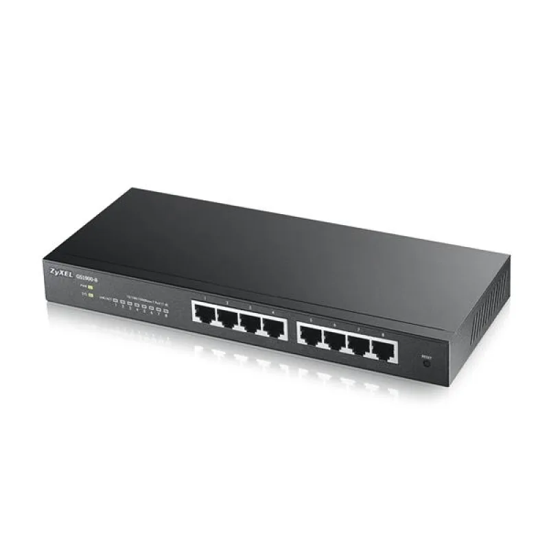 ZyXEL GS1900-8, 8p v.2 (8Gigabit RJ45,), IPv6, WebManaged, Fanless…