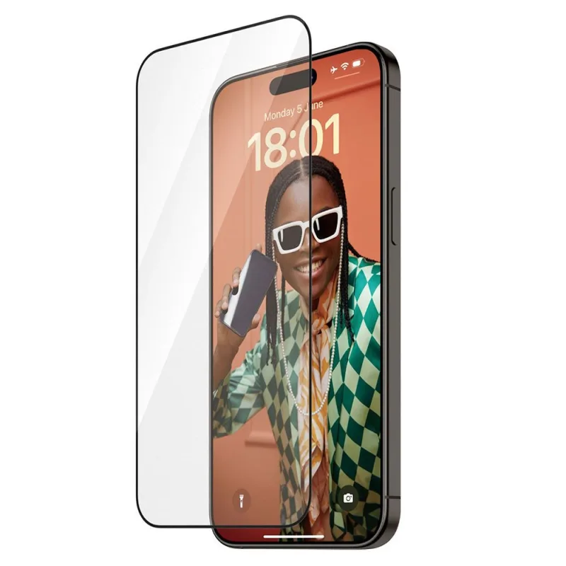 PanzerGlass ochranné sklo UWF Refresh pre iPhone 15 Pro Max - Black Frame…