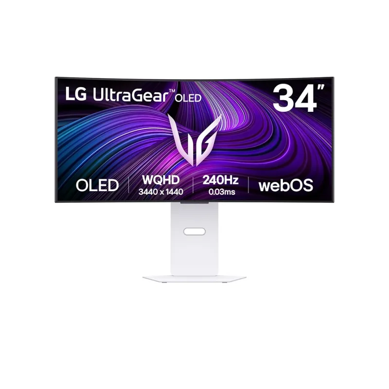 LG UltraGear/ 34GX90SA-W/ 34"/ OLED/ wQHD/ 240Hz/ 1ms/ Blck-White/ 2R…