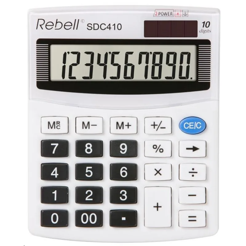 REBELL kalkulačka -SDC410 - bílá RE-SDC410 BX