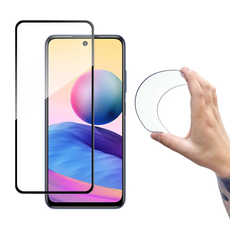 Wozinsky Full Cover Flexi Nano Glass Hybrid Screen Protector s rámom pre Xiaomi Redmi Note 10 5G čierna