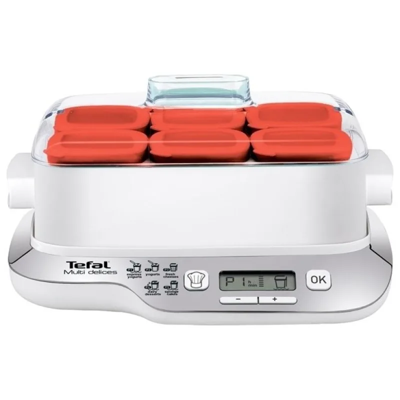 BAZAR - Tefal YG660 jogurtovač, 600 W, 6 nádob, bílá - Poškozený obal …
