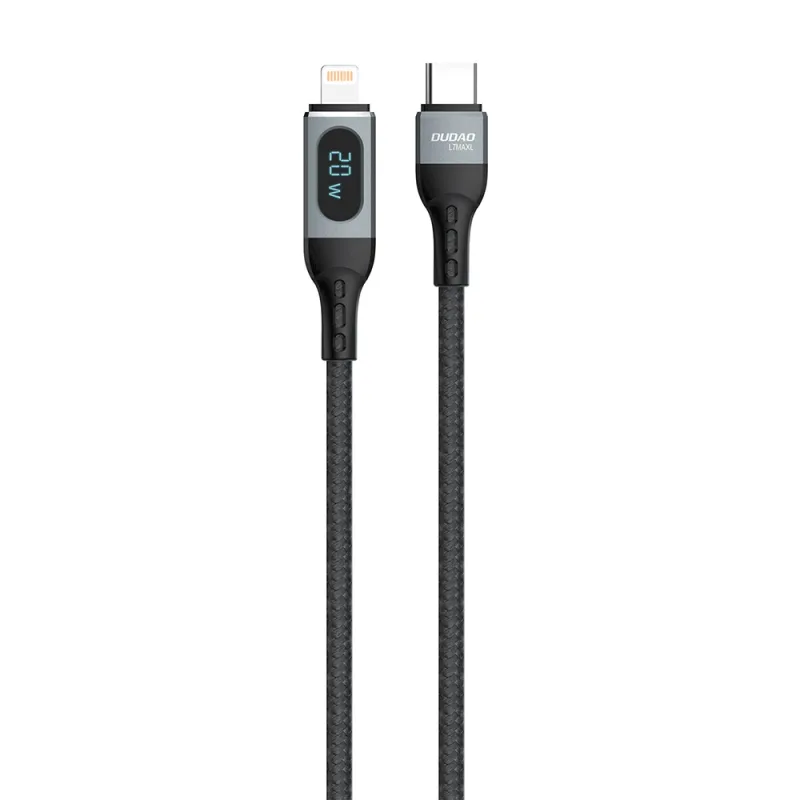 Dudao USB Type C - Lightning kábel rýchle nabíjanie PD 20W 1m čierny (L7MaxL)