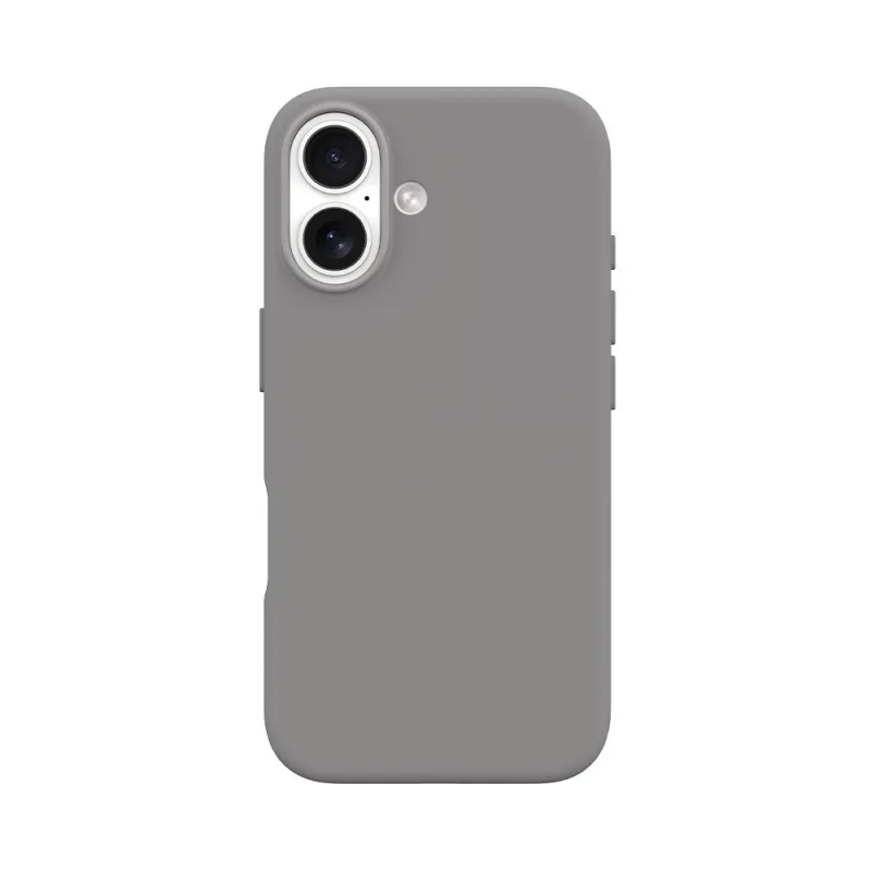 Devia kryt Nature Series Silicone Magnetic Case pre iPhone 16 - Gray White