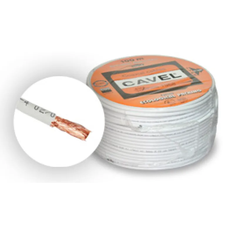 Cavel KF114 - celomedený koaxiálny kábel KAB KO CAV KF114 100