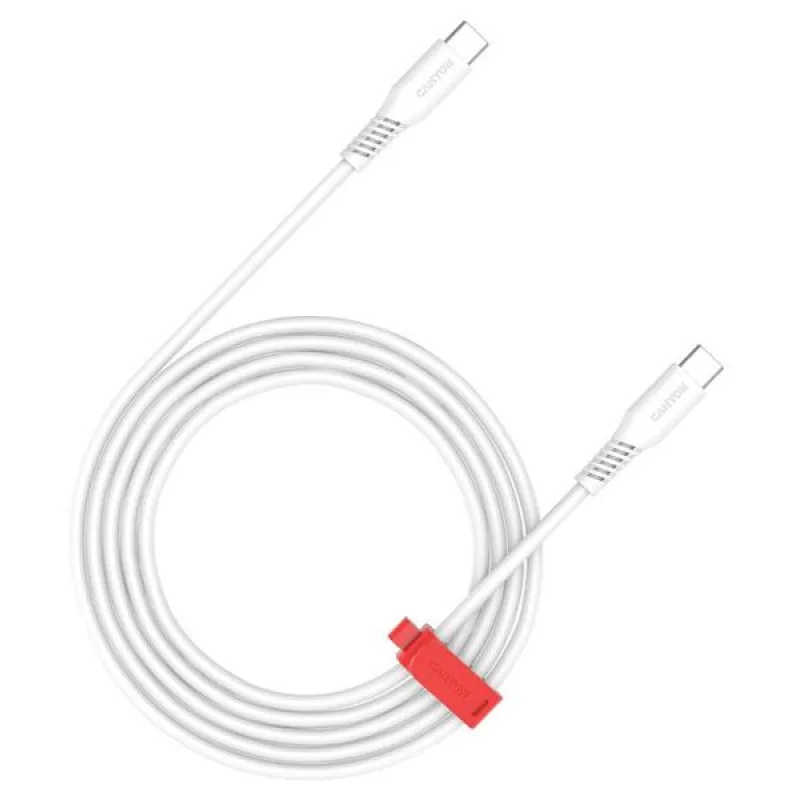 Canyon CC60SC12, 1.2 m kábel, USB-C / USB-C, PD 60 W, 480 Mbps, biely CNS…