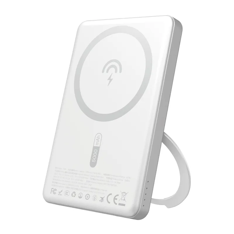 Powerbanka Dudao K28S 20W PD 5000mAh s MagSafe a stojanom – strieborná