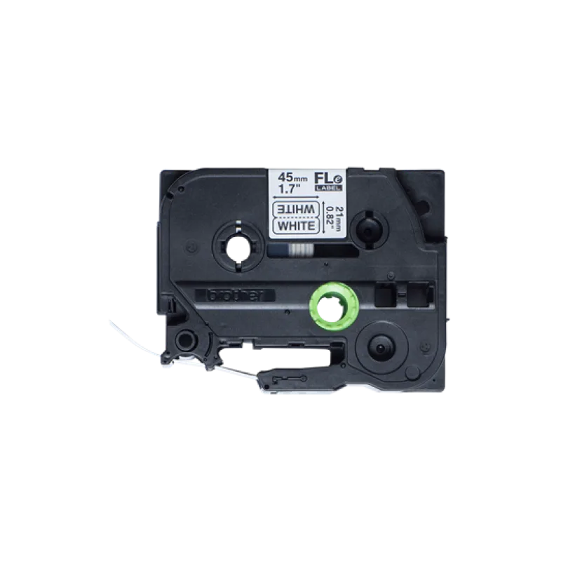 FLe-2511, predrezané štítky - čierna na biele, šírka 21 mm FLE2511