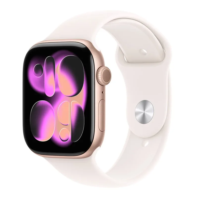 Apple Watch Series 11 GPS + Cellular 46mm Ružový zlatý hliník so svetlo ružovým športovým remienkom - M/L