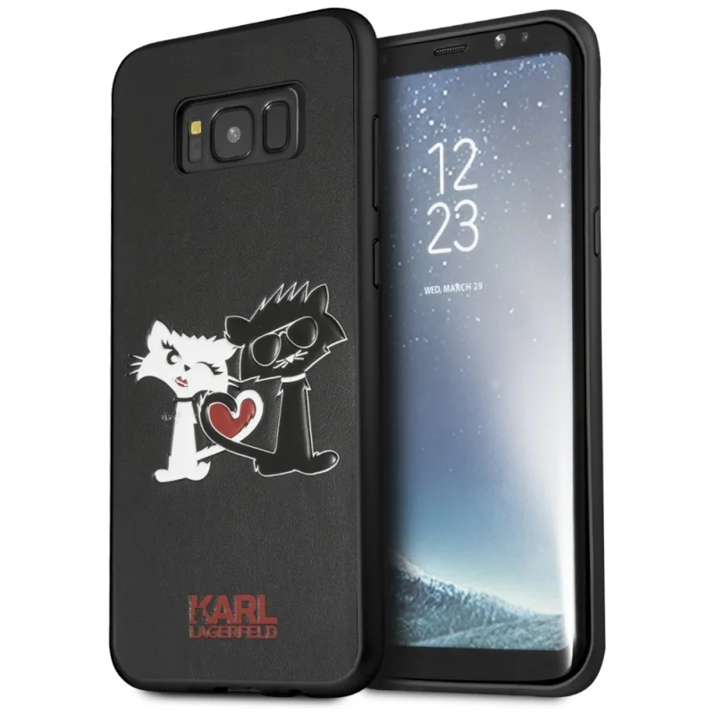 Puzdro Karl Lagerfeld Choupette In Love pre Samsung Galaxy S8 Plus – čierne