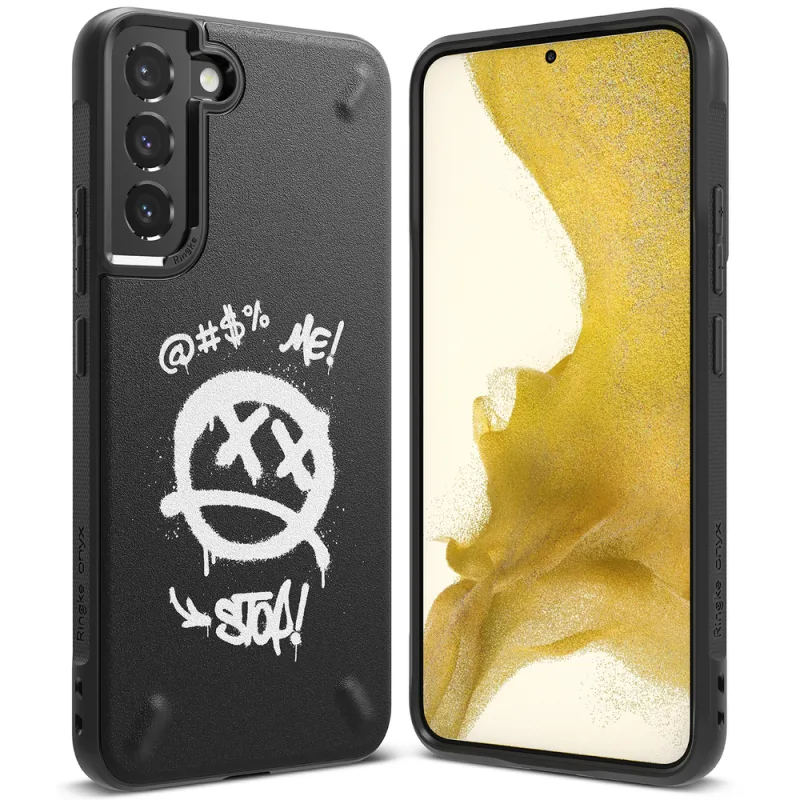 Ringke Onyx Design odolný TPU kryt pre Samsung Galaxy S22 + (S22 Plus) čierny (Graffiti) ()