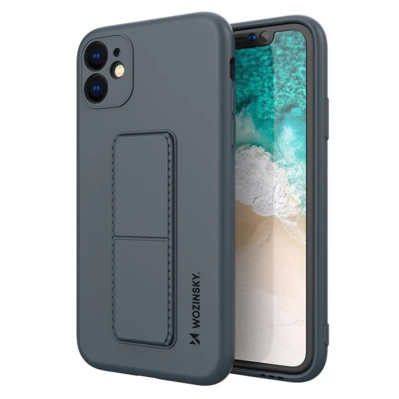 Wozinsky Kickstand Case Silikónové puzdro so stojanom Xiaomi Redmi 10X 4G / Xiaomi Redmi Note 9 Blue