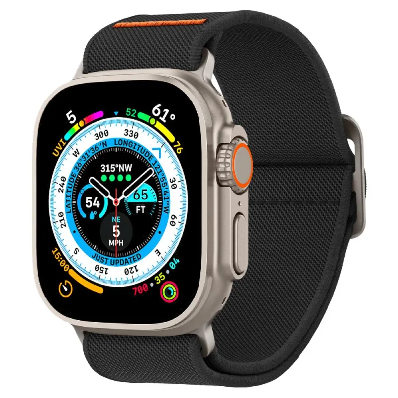 Remienok Spigen Fit Lite Ultra pre Apple Watch 4/5/6/7/8/9/SE/Ultra (42/44/45/49 mm) – čierny